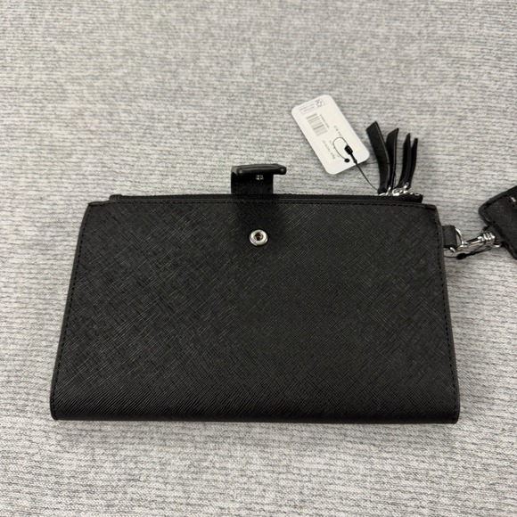 Guess Sandria SLG Black Saffiano Logo Wristlet Wallet F9375157 New - Picture 8 of 12